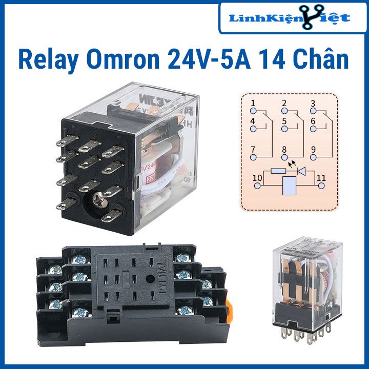  Relay Omron 24V-5A 14 Chân