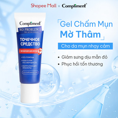 Gel Chấm Mụn Compliment Succinic Acid Giảm Sưng Đỏ, Ngừa Mụn Ẩn, Dịu Nhẹ Da Mụn Nhạy Cảm 25ml