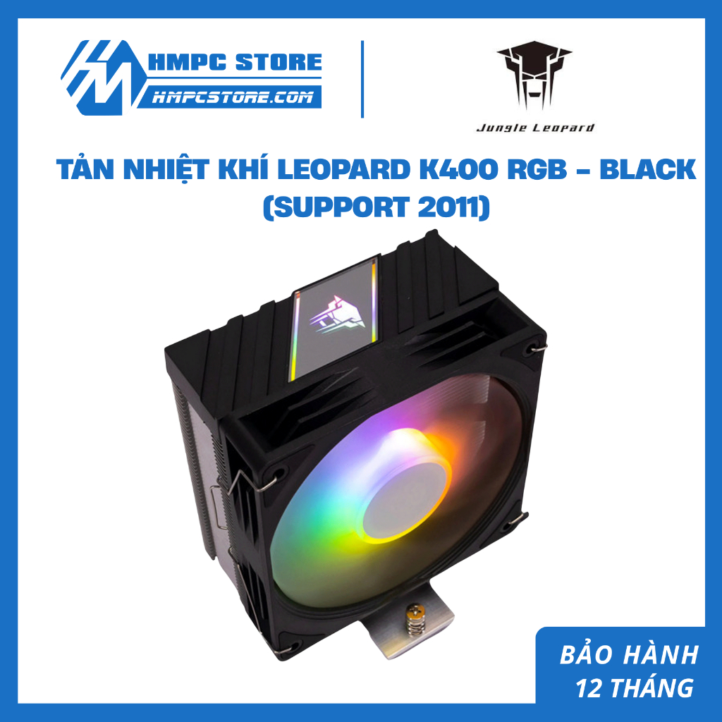 Tản nhiệt khí Leopard K400 RGB - Black (Support 2011)