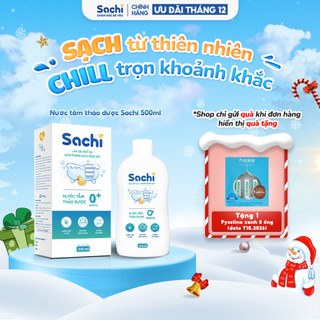 Nước Tắm Thảo Dược Cho Bé Sachi 500ml Làm Sạch Ngăn Ngừa Rôm Sảy, Mẩn Ngứa Và Mảng Bám Da Đầu