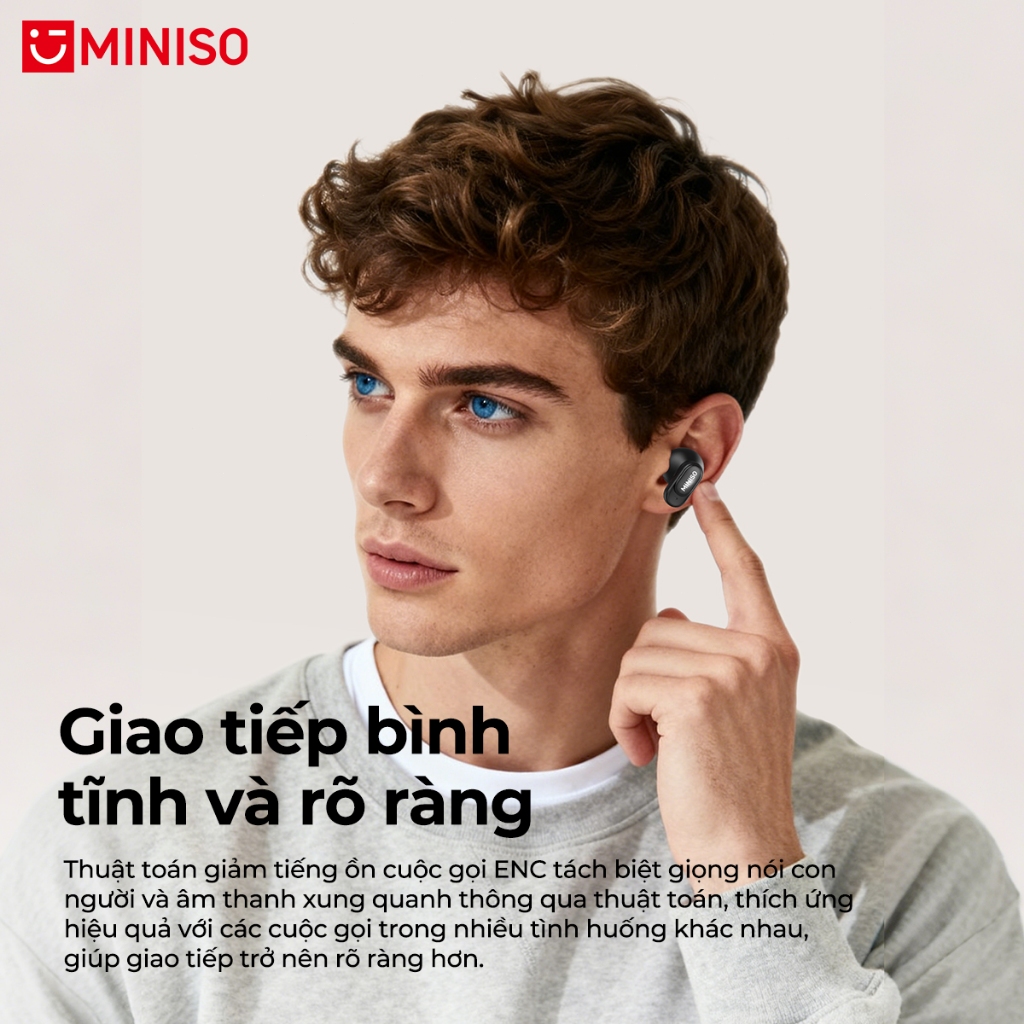 MINISO MS105 Tai Nghe Thể Thao Phiên Dịch AI 134 Ngôn Ngữ Bluetooth 6.0 Kết Nối Nhanh Âm Thanh HIFI HD  Chống Ồn ENC |Ch | BigBuy360 - bigbuy360.vn