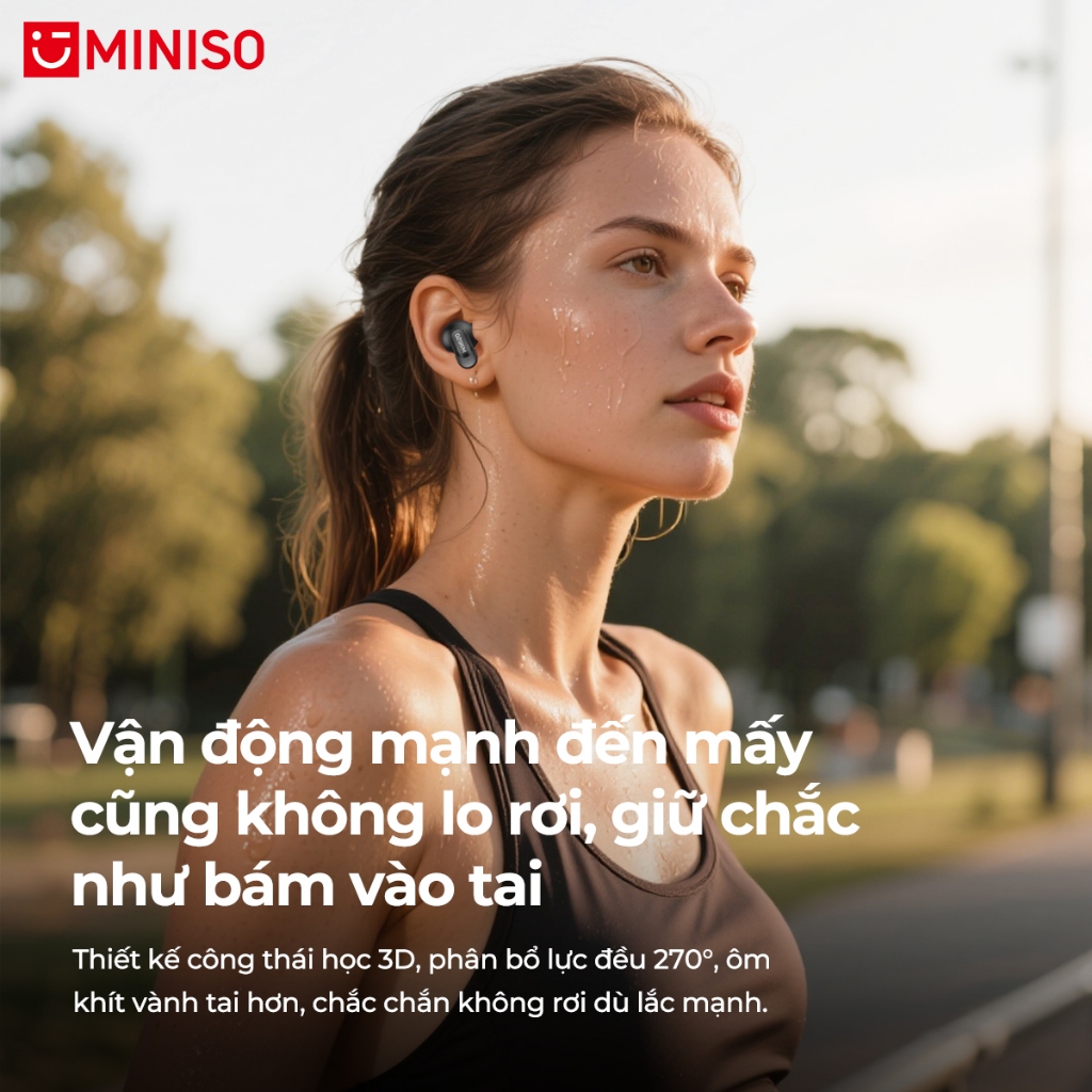 MINISO MS105 Tai Nghe Thể Thao Phiên Dịch AI 134 Ngôn Ngữ Bluetooth 6.0 Kết Nối Nhanh Âm Thanh HIFI HD  Chống Ồn ENC |Ch | BigBuy360 - bigbuy360.vn