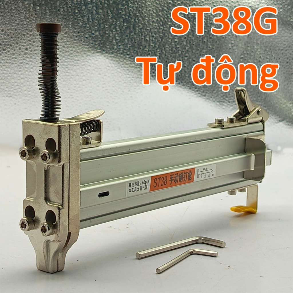 Búa đóng đinh tự động cho bê tông ST18G ST25G ST38G với nắp điều chỉnh cữ thông minh.