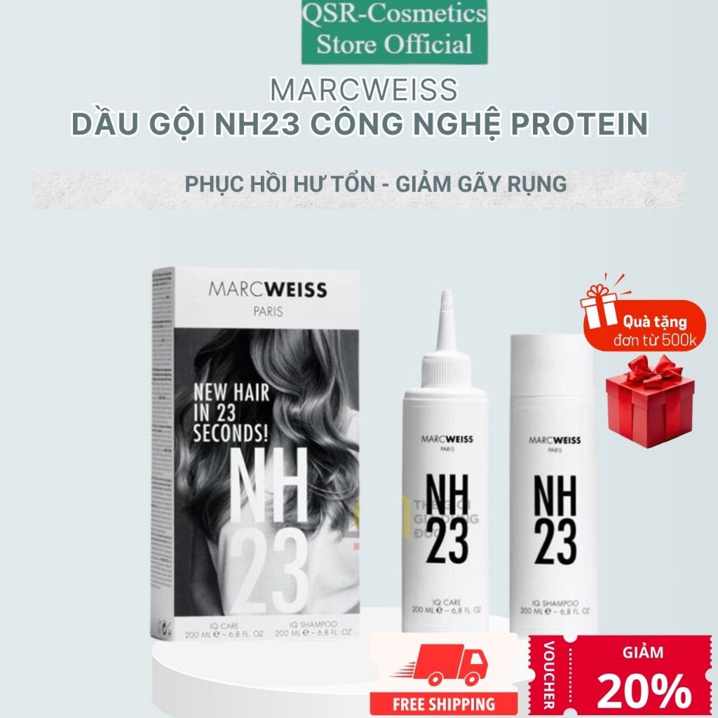 (Chính Hãng) Dầu gội NH23 IQ SHAMPOO 200ml Công Nghệ Protein Complex Phục Hồi Tóc Hư Tổn Sau 23s