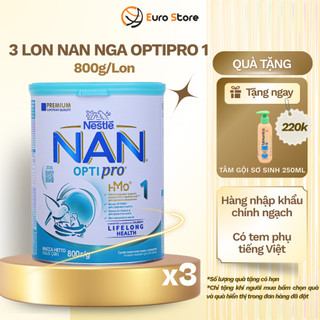   COMBO 3 LON  Sữa Nan Nga HMO Optipro số 1 Mamako Bổ Sung Dinh Dưỡng Cho Bé Hộp 800g - Euro Store 