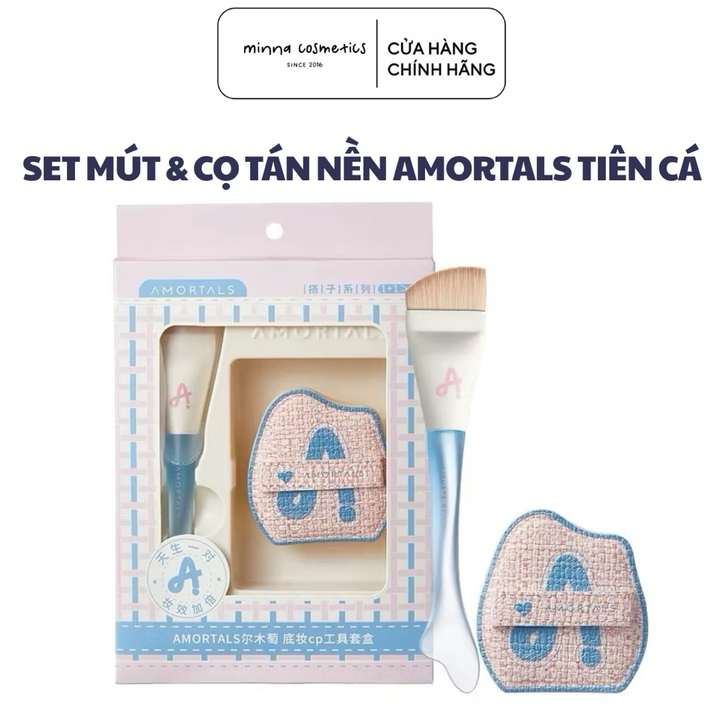 [Amortals] Set Cọ Dàn Nền + Bông Mút Tán Nền ARMOTALS Tiên Cá