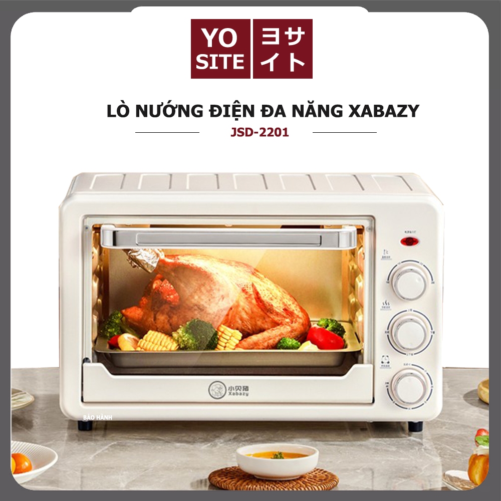 Lò nướng nồi chiên không dầu Xabazy dung tích 22l công suất 1400W, chuyên chiên nướng. làm bánh·