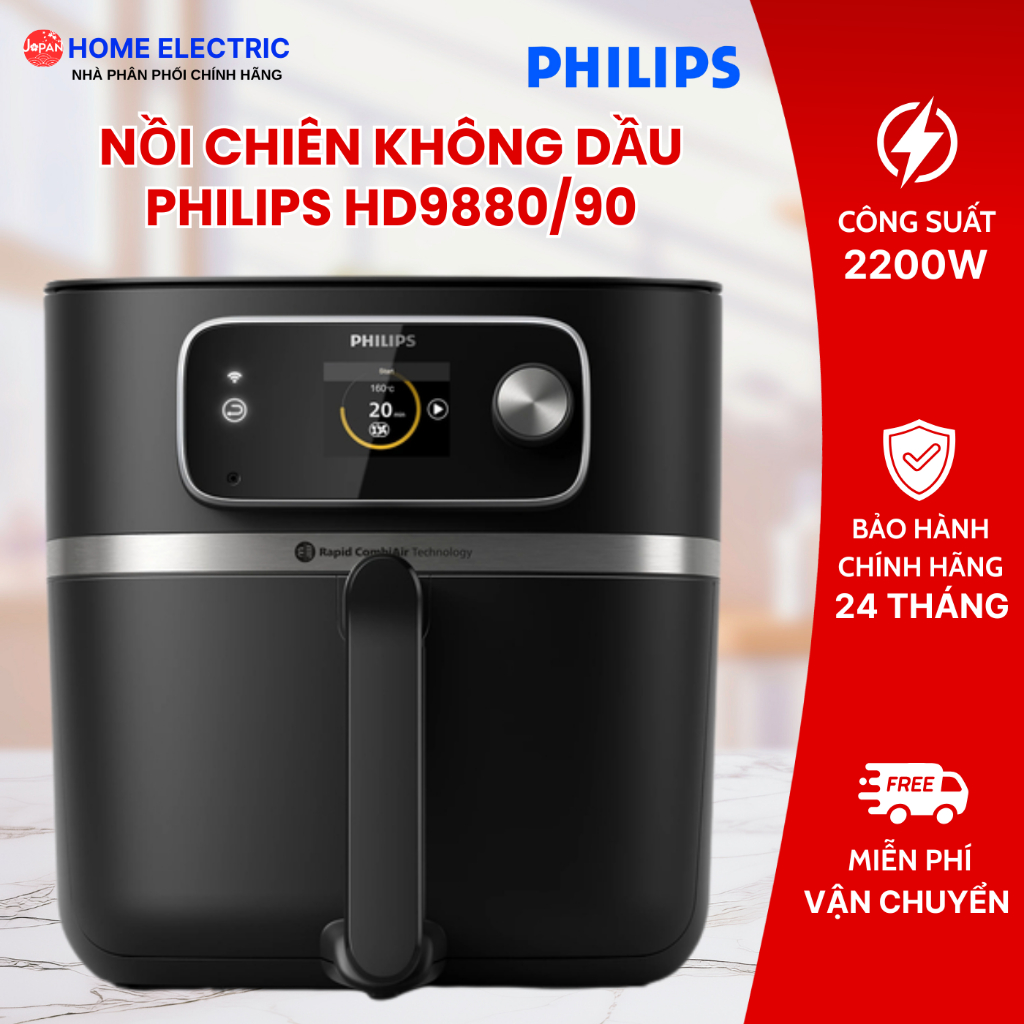 Nồi chiên không dầu Philips HD9880/90 8.3 Lít