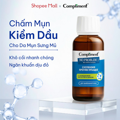 Gel Chấm Mụn Complimen Salicylic Acid & Kẽm - Giảm Sưng Đỏ, Mụn Ẩn, Kiềm Dầu, Ngừa Thâm Sẹo 30ml