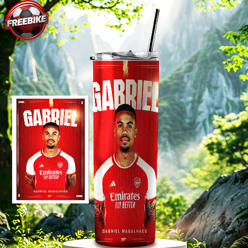 LY GIỮ NHIỆT CAO CẤP IN HÌNH GABRIEL MAGALHAES MẪU 1