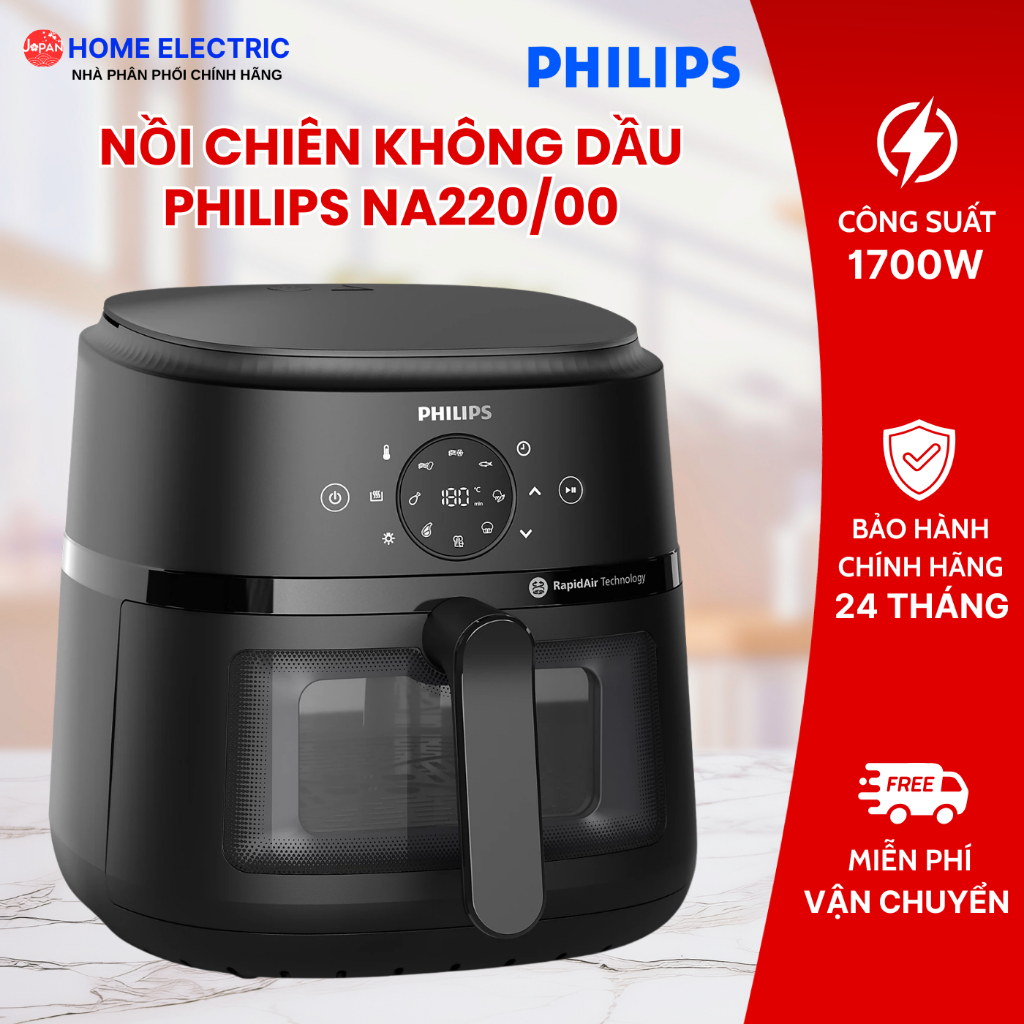 Nồi chiên không dầu Philips NA230/00 6.2 Lít