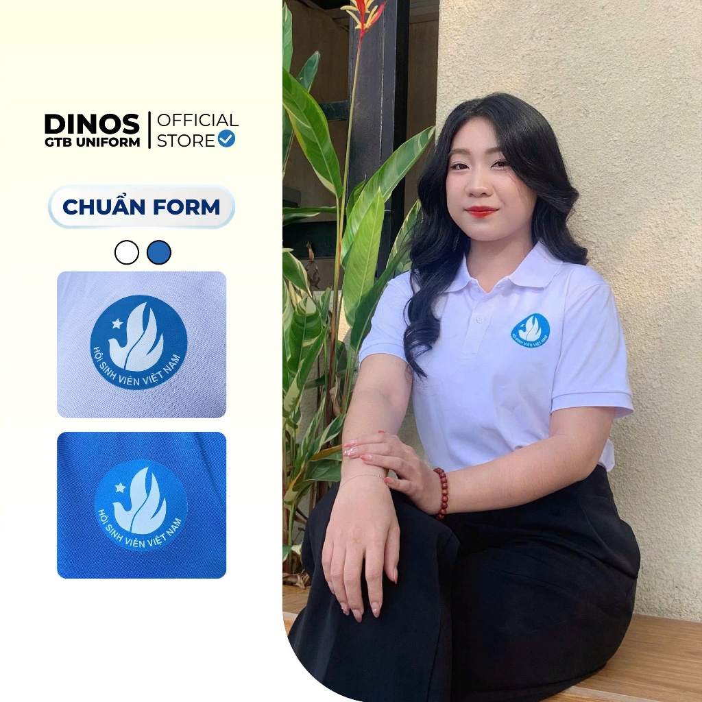 Áo Thun Hội Sinh Viên Việt Nam DINOS GTB In Logo - Đồng Phục Trường, CLB, Đội Nhóm