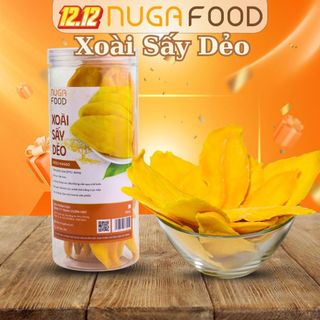  Xoài sấy dẻo NUGAFOOD Xoài sấy khô ngọt dẻo lát thịt dày món ăn vặt healthy - hủ túi 500g 
