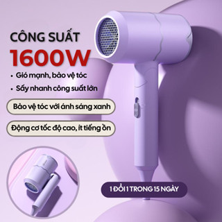 Máy Sấy Tóc Gấp Gọn 2 Chiều Nóng Lạnh, 3 Chế Độ Nhiệt, Ánh Sáng Xanh, An Toàn Cho Du Lịch, Gia Đình