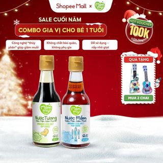  Gia vị ăn dặm cho bé Mămmy nước tương nước mắm giảm mặn giảm muối cho bé từ 1 tuổi giúp bé ăn ngon 