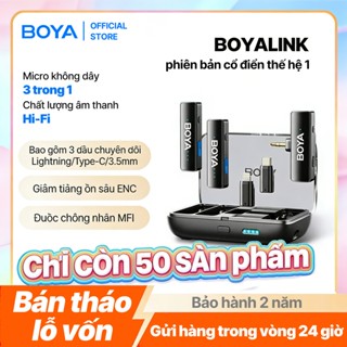  BOYALINK micro không dây Có hộp sạc 3 in1 micro không dây cài áo mic thu âm livestream micro máy ảnh 