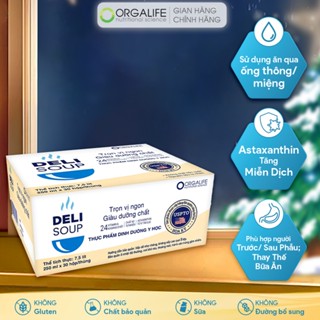  Thùng 30 Hộp DELISOUP - Thay thế bữa ăn tăng hệ miễn dịch tiêu hóa tốt,xương chắc khỏe  250ml Hộp  