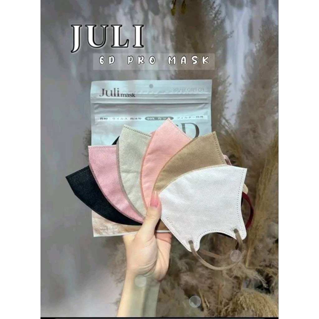 khẩu trang 6D  juli mask siêu êm tai , kháng khuẩn .