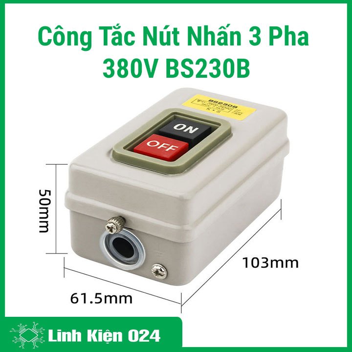 Công Tắc Nút Nhấn 3 Pha 380V BS230B