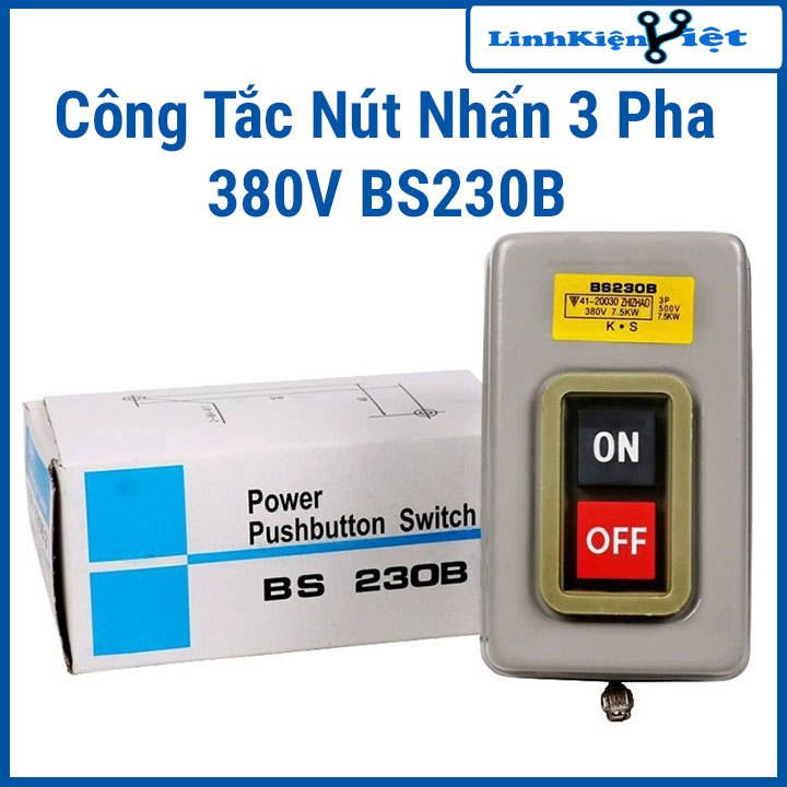 Công Tắc Nút Nhấn 3 Pha 380V BS230B