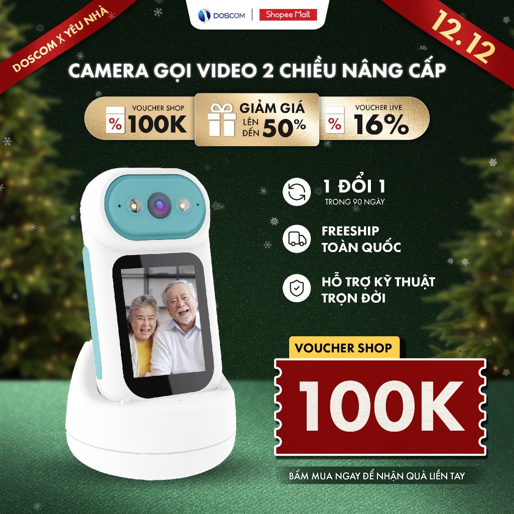 Camera Gọi Video 2 Chiều DA8.1 PRO DOSCOM đàm thoại trực tiếp chiều dễ xử dụng và lắp đặt