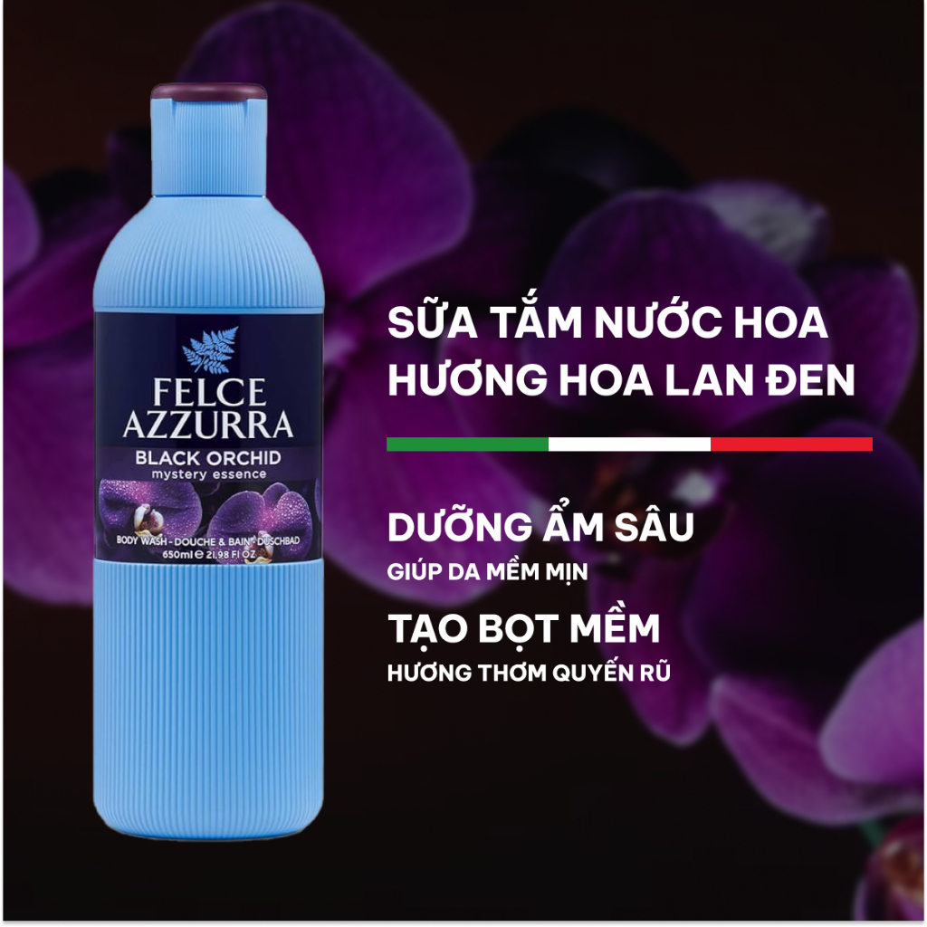 Sữa Tắm FELCE AZZURRA Hương Nước Hoa Paglieri Xuất Xứ Ý 650ML