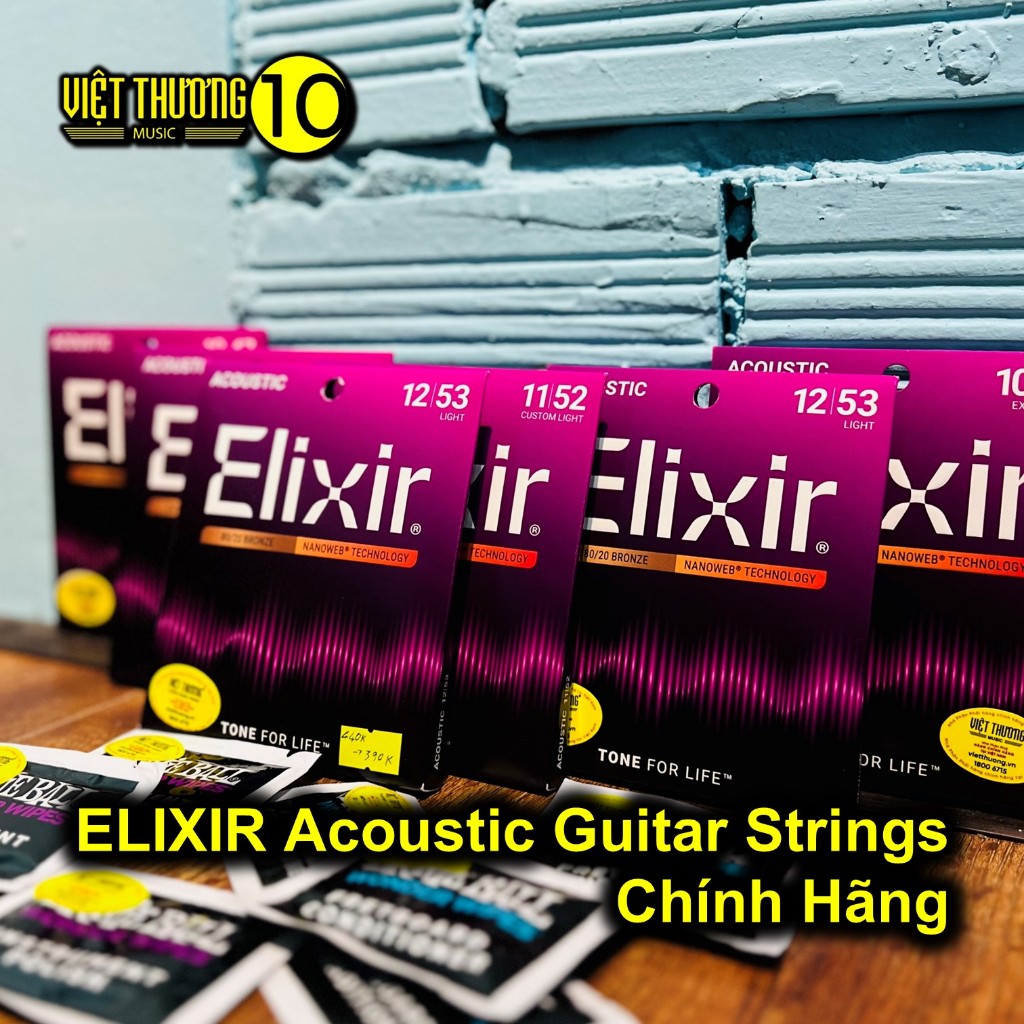 Elixir Chính Hãng - Bộ Dây Đàn Guitar Acoustic - made in USA