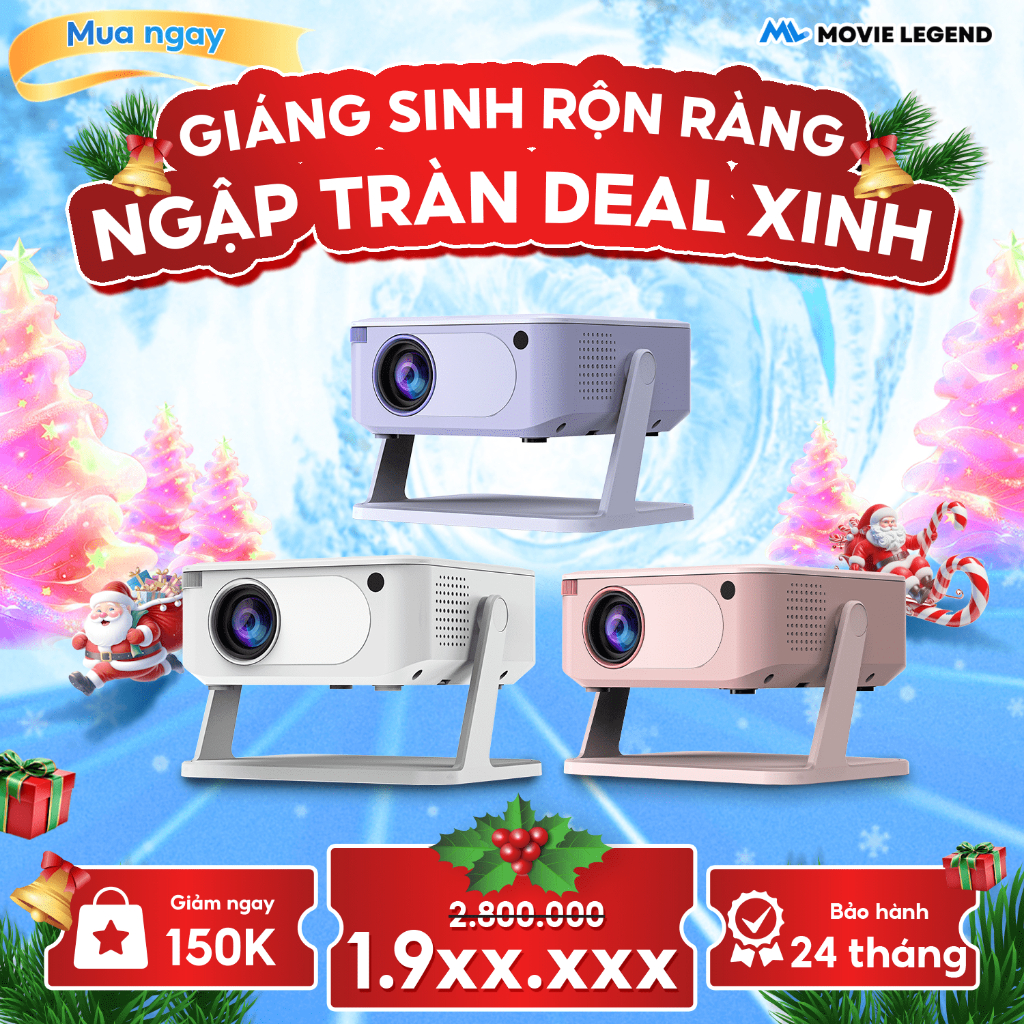 [ NEW 2025 ] Máy Chiếu M3 MiniGo - Máy Chiếu Movie Legend