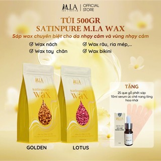  1.  Tặng 10ML SERUM HOA NHÀI  500gr Sáp SATINPURE Wax Lông Dành Cho Da Vùng Nhạy Cảm Wax Lông Nách Tay Bikini 