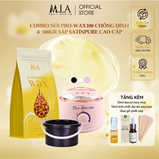  Tặng Serum Hoa Nhài + Dung Dịch  - Combo Nồi Nấu Pro 100 Chống Dính & 100gr Sáp SATINPURE Cho Da Vùng Nhạy Cảm - M.I.A 