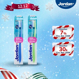  Bộ 2 Bàn chải Jordan Click Gum Protector lông siêu mềm 0.01mm bảo vệ nướu nhạy cảm xuất xứ Na Uy 