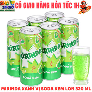  MIRINDA  KEM Nước Ngọt Có Ga Lốc 6 Lon 320 Ml 