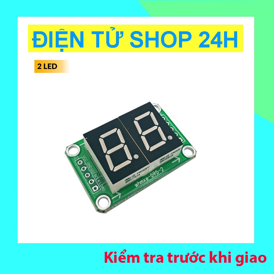 Module Hiển Thị LED 7 Đoạn 2 Số – IC 74HC595, Led 7 Segment Song Song, Dùng Cho Arduino ESP8266 ESP3