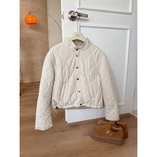  Áo khoác mùa đông nữ LENCLOTHING A861103-00 - áo khoác phao xoắn kem 