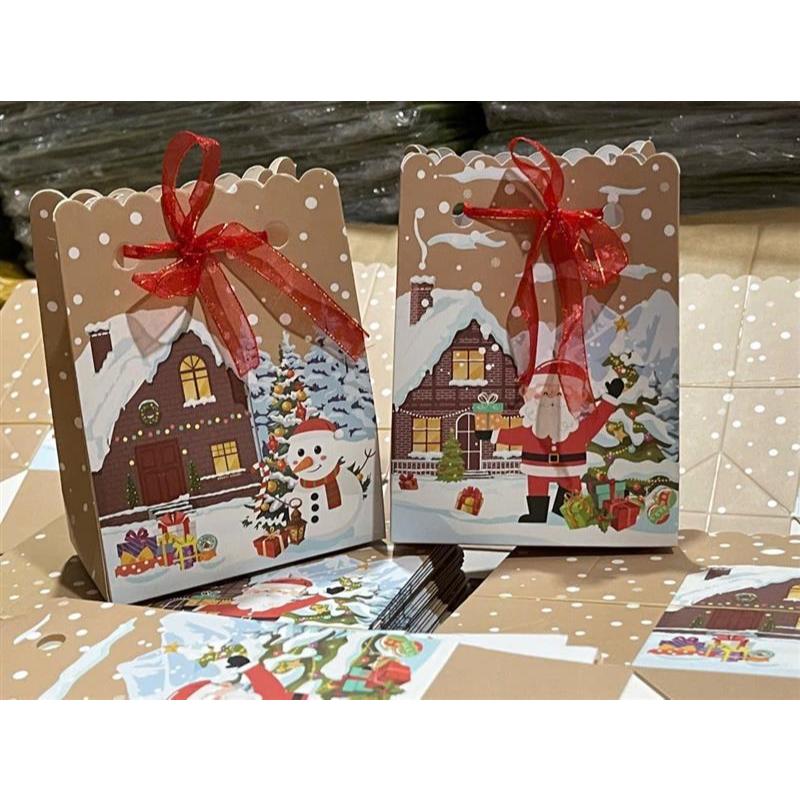 NOEL_ Set 10 túi đựng quà, bánh kẹo chúc mừng sự kiện Giáng Sinh_ Noel, Merry Christmas.....(SIZE: 6