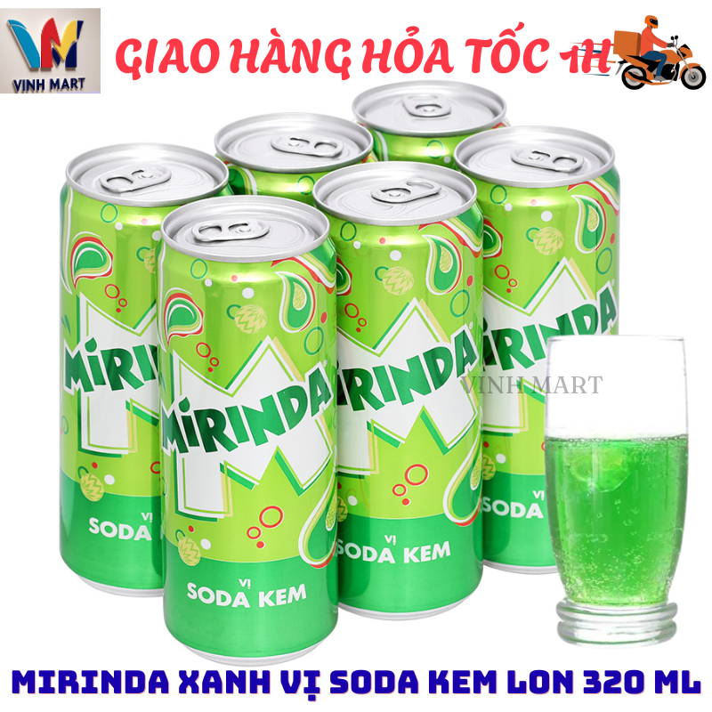 Mirinda Soda Kem 1 Lốc 6 Lon 320 Ml