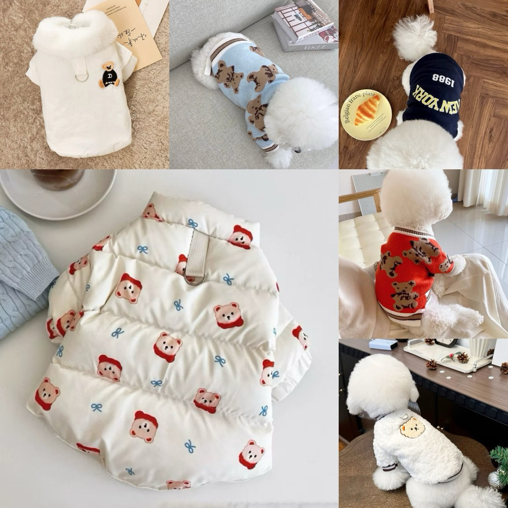 [Sẵn hàng - Size M 2.5-4kg] Quần áo thú cưng, quần áo chó mèo