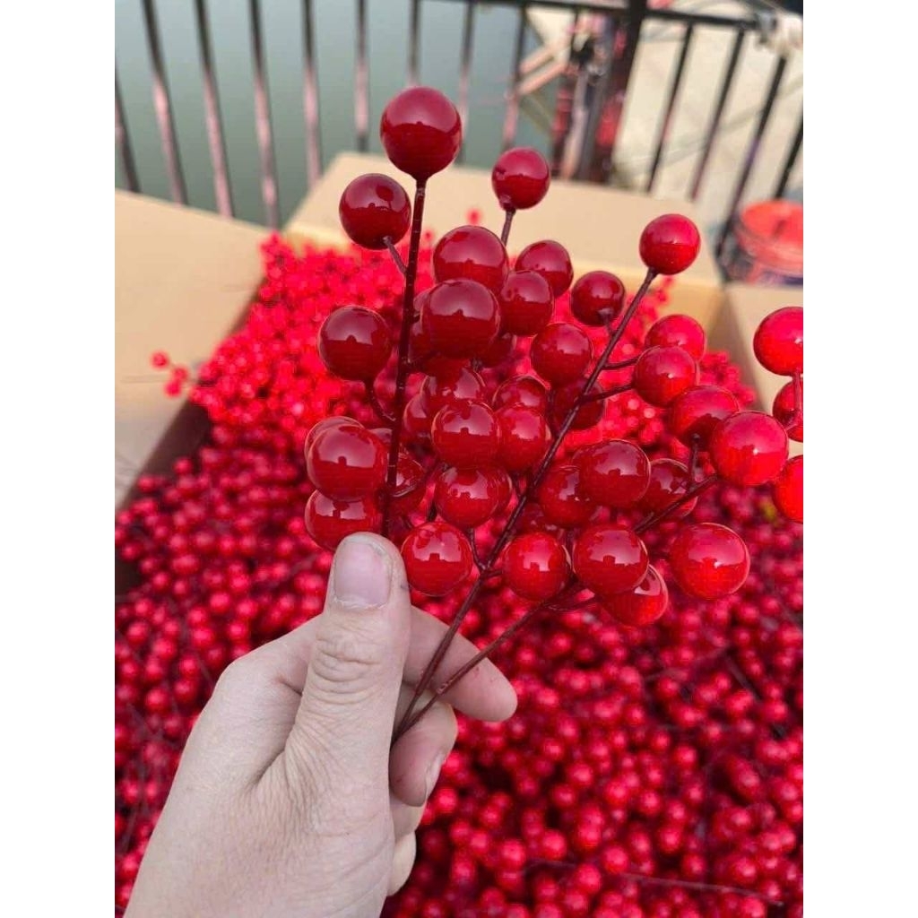 100 nhánh đào đông xốp trang trí