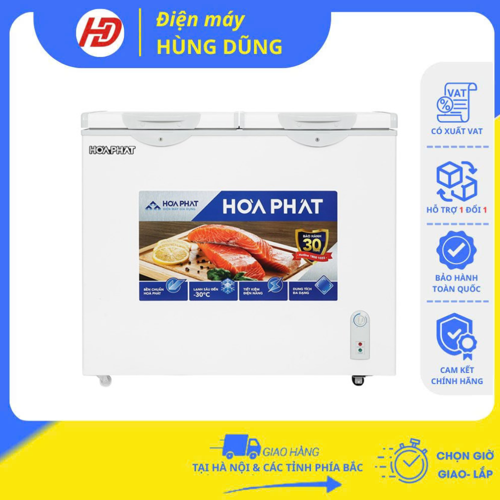 [ SHIP HỎA TỐC HÀ NỘI ] Tủ đông Hòa Phát Inverter  205L -HCFI 506S2Đ2/HPF BD6205, tủ 2 ngăn đông mát