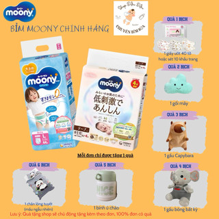   CHÍNH HÃNG  Tã bỉm dán quần MOONY NỘI ĐỊA NHẬT NB90 S84 M64 L54 M58 L44B-G XL38B-G XXL26B-G 