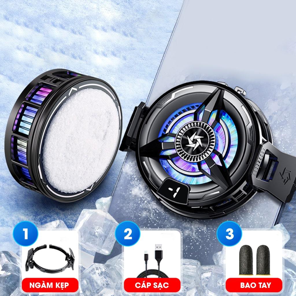 Quạt tản nhiệt điện thoại S2 / S3 / J42 / X12 Plus / X65 / SL50 Pro sò lạnh siêu rẻ Led RGB Gaming hỗ trợ tăng FPS | BigBuy360 - bigbuy360.vn