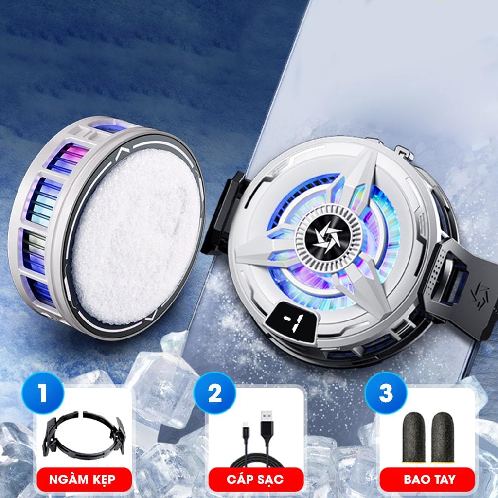 Quạt tản nhiệt điện thoại S2 / S3 / J42 / X12 Plus / X65 / SL50 Pro sò lạnh siêu rẻ Led RGB Gaming hỗ trợ tăng FPS | BigBuy360 - bigbuy360.vn