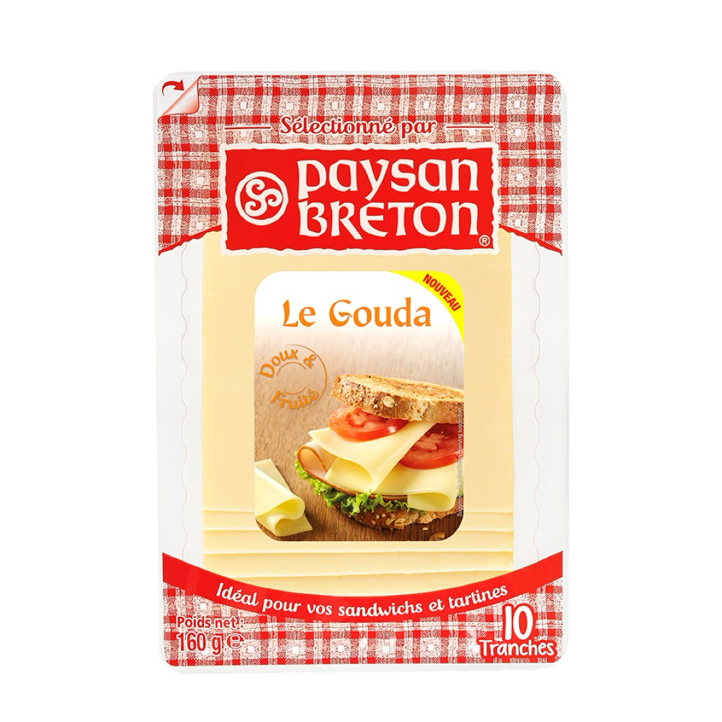 Phô Mai Lát Gouda Paysan Breton – 160g | Paysan Breton Gouda Sliced Cheese – 160g