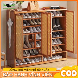 【Bảo hành 2 3 4 Tủ giày cửa Tủ giày thông minh kệ để giày gỗ tre Tủ Đựng Giày tủ giày dép kệ dép 