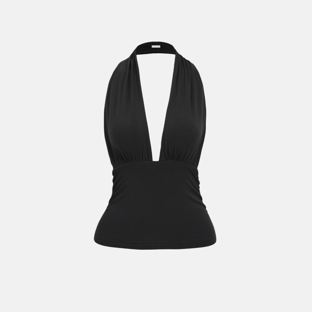 (SOPHIA-BG001) Áo nhún eo cổ chữ V, KHOÉT SÂU NHÚN EO đơn giản thanh | BAHYCHIC