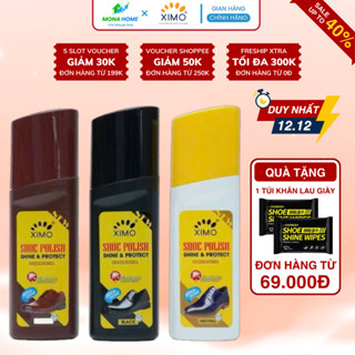  Xi nước đánh giày Ximo Polish 50ml -Xi đánh giày da đồ da phục hồi bổ sung màu và độ bóng cho da 
