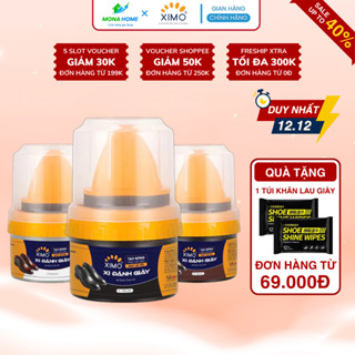  Xi kem đánh bóng giày đồ da XIMO 50ml - Xi phục hồi vết nứt dưỡng ẩm bổ sung màu tạo bóng bề mặt da 