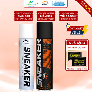  Bình xịt tạo bọt vệ sinh giày Sneark XIMO cao cấp 300ml Chai dung dịch giặt khô lau giầy thể thao 
