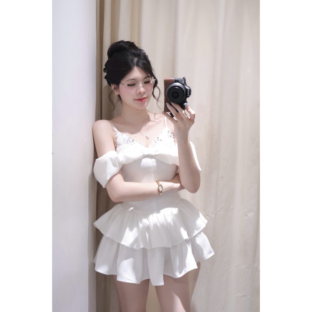 Motphimshop Đầm Dự Tiệc Hai Dây Dáng Xòe - MIA DRESS