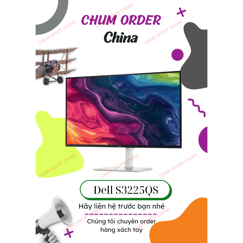 ( Liên hệ trước ) Màn hình Dell S3225QS - S3225QC  32 inch